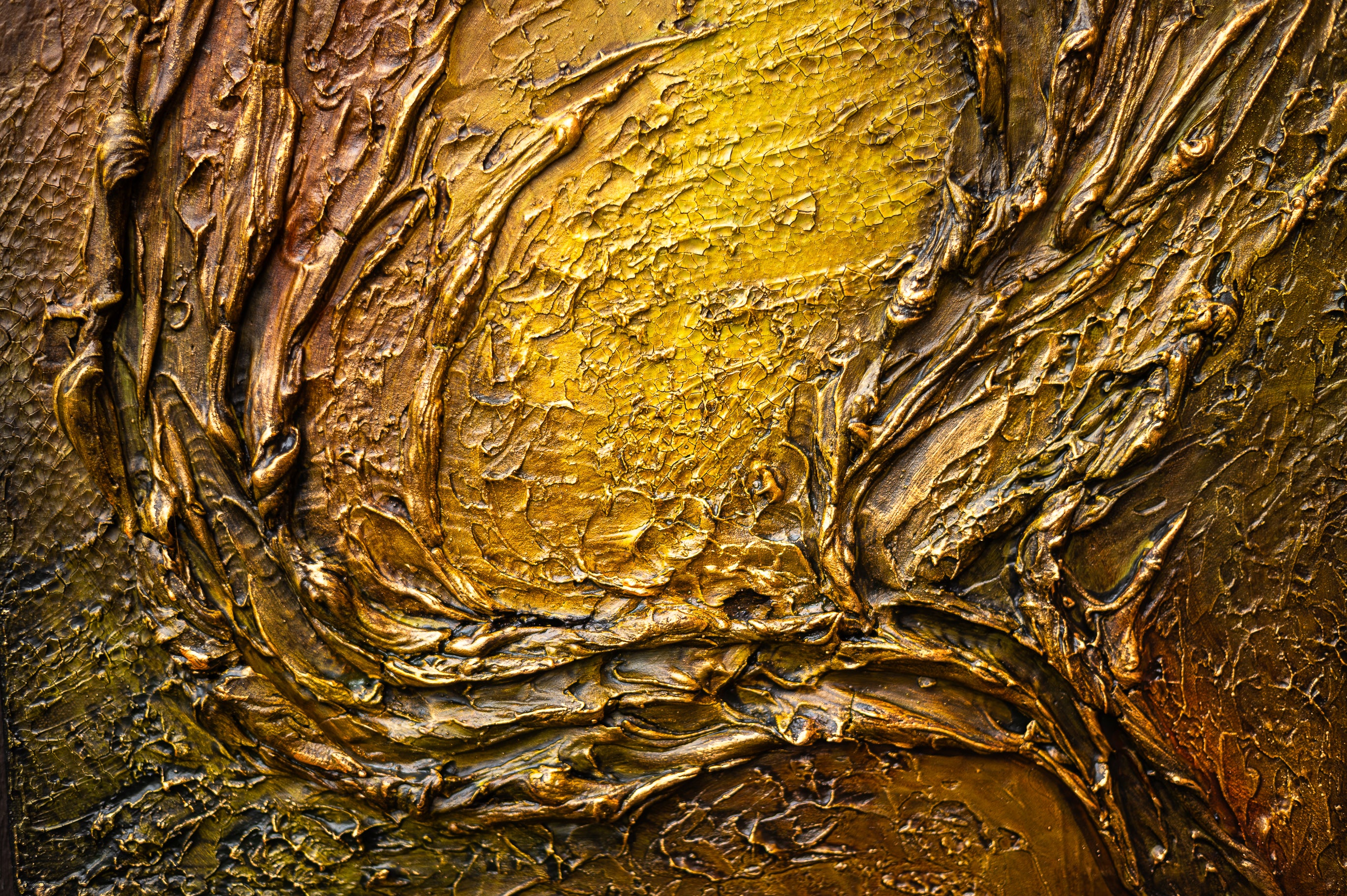 Gilded Decay 50x50cm