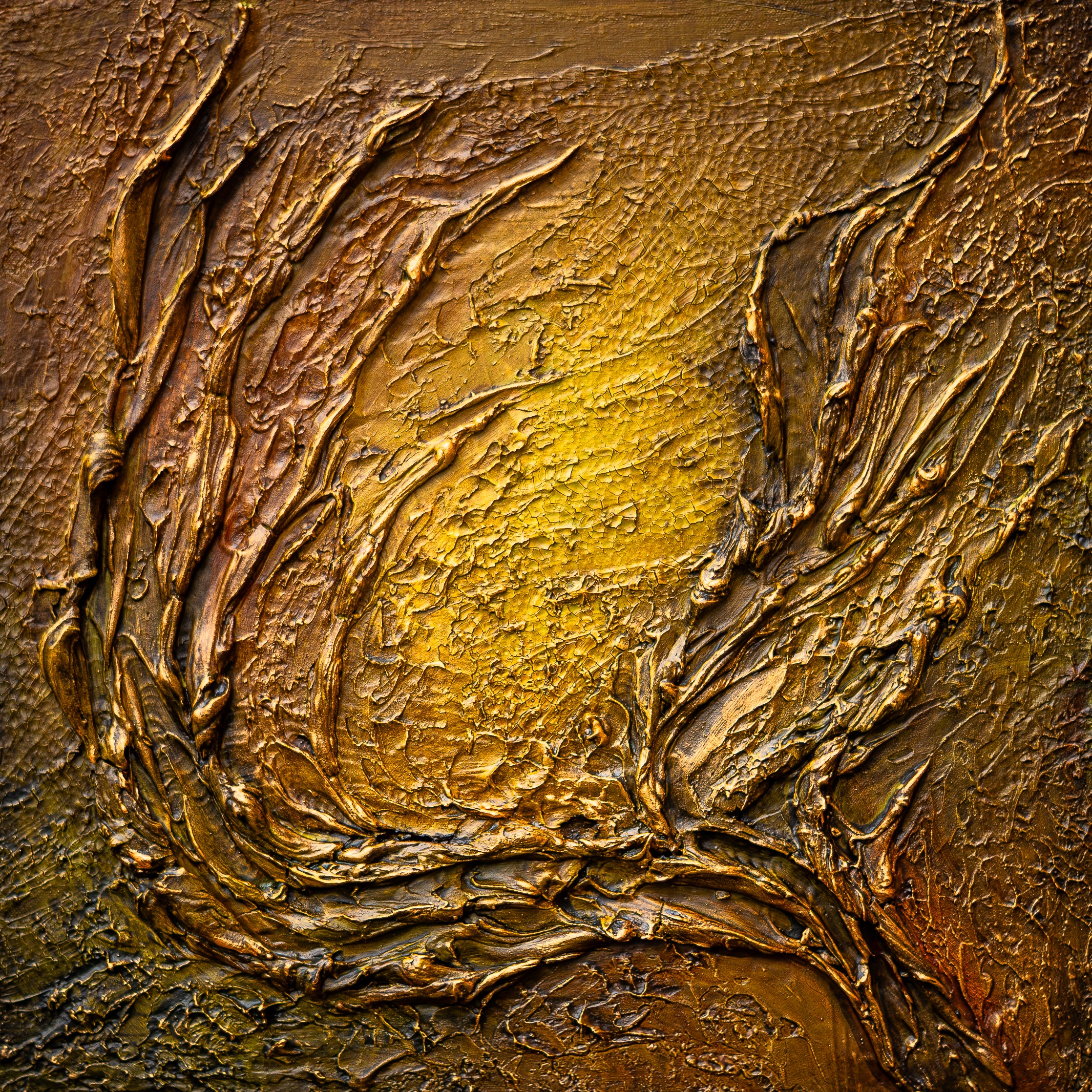 Gilded Decay 50x50cm